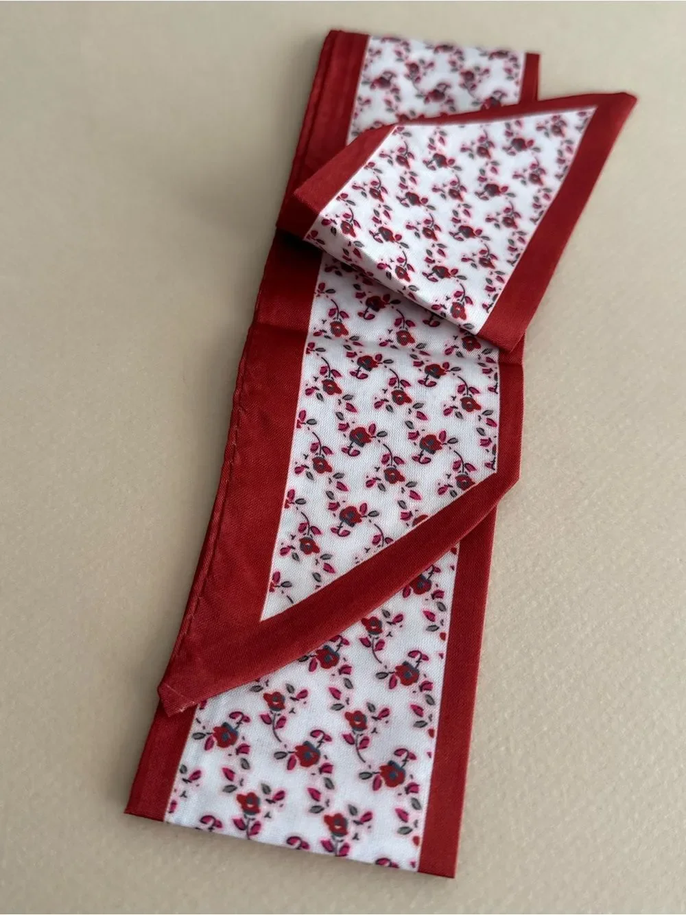 Red Floral Scarf M1612